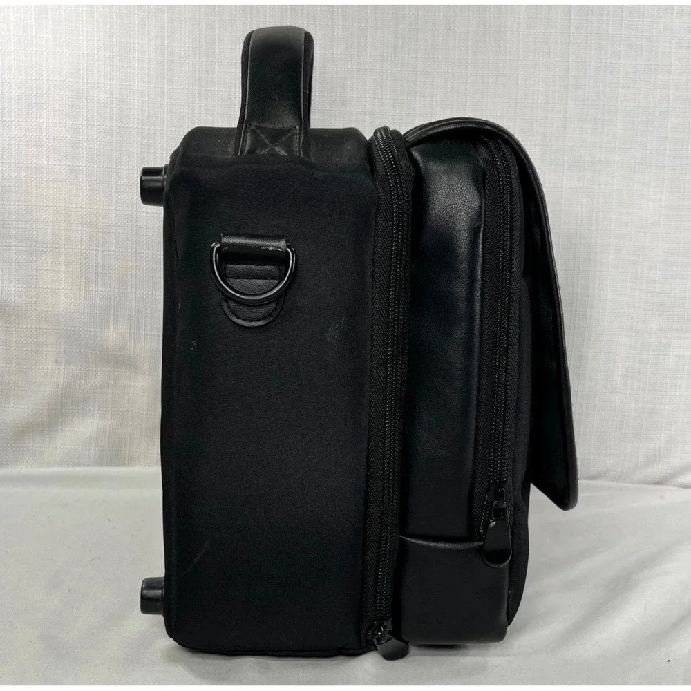 Canon Camera Bag Black Silver Padded Case Multi-Pocket Organizer Carry Bag